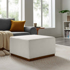 Modway - Tilden Grande boucle carrée de 28" Rembourré Ottoman - Noyer des nuages-Socle en caoutchouc