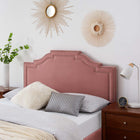 Modway - Lucia Performance Velvet Tête de lit King/King de Californie, Rose poussiéreuse-Rembourrage en mousse dense