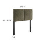 Modway - Lindee Tissu Boucle Tête de lit jumelée, Sage-7