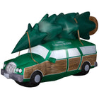 GEMMY - Voiturette de Noël gonflable National Lampoon's Christmas Vacation avec sapin et LED - 147 cm x 244 cm-S'illumine grâce à une lumière LED brillante et économe en énergie