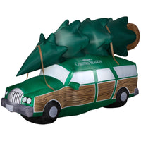 GEMMY - Voiturette de Noël gonflable National Lampoon's Christmas Vacation avec sapin et LED - 147 cm x 244 cm-S'illumine grâce à une lumière LED brillante et économe en énergie