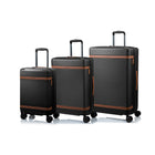 Champs - Ensemble de 3 valises extensibles de la "Vintage III" - Noir-De la collection Vintage III