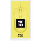 Monix - Souris optique ambidextre 5 000 DPI AVIOR French Fries - Jaune-Câble tressé sans enchevêtrement