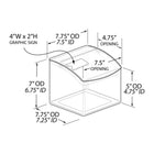 Azar - Contenant - 7 po H x 7.75 po l x 7.75 po P - Transparent-Non empilable