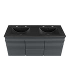Modway - Render Fixation murale de 48" Vanette de salle de bain - Gris Noir-Matchs non inclus