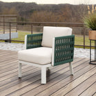 Zuo - Bridgehampton Fauteuil avec accoudoirs - Blanc-Supporte jusqu'à 280 lb