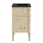 Modway - Elysian 24" Vanette de salle de bain - Burl noir-Construction en bois de manguier