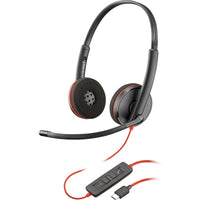 HP - Casque stéréo USB-C/USB-A Poly Blackwire 3220 - Certifié UC - 8X228A6-Supra-auriculaire (stéréo)