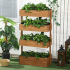 Outsunny - jardinière surélevée à 4 niveaux-Ajustez l’angle pour un meilleur ensoleillement 
