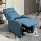 HOMCOM - Fauteuil inclinable push back avec siège rembourré pour home cinéma - bleu-Montage en 15 minutes grâce à des pièces faciles à assembler et étiquetées 