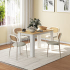 HOMCOM - Table à manger moderne 47 po avec effet bois - chêne-Peut accueillir jusqu'à six personnes et offre beaucoup d'espace pour les repas 