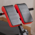 Soozier - Banc de musculation réglable, noir et rouge-Fabriqué en acier de haute qualité avec un revêtement en poudre résistant aux rayures 