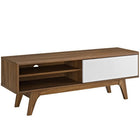Modway - Envision 48 po Meuble TV, Blanc noyer-Meuble téléviseur moderne de 48 pouces