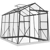Outsunny - Serre adossée pour tomates avec bâche PE, vert- Retient la chaleur et protège contre les intempéries et les petits animaux  
