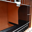 PawHut - Clapier à lapin à 2 niveaux, cage pour furet avec rampe et plateau amovible - 39,6 po L x 21,7 po l x 40 po H-Verrous coulissants métalliques verrouillables sur toutes les portes (sauf la porte dans la fenêtre) 