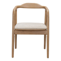 Zuo - Hosoi Chaise de salle à manger - Beige-Polyester doux et chaleureux