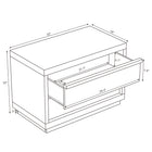 Manhattan Comfort - Table de nuit contemporaine Navis 32" à 2 tiroirs - Gris charbon-Base robuste et structure stable assurent un soutien durable et une fiabilité
