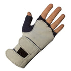 IMPACTO® 703-10 X-GR Paire Gant Antichocs avec support de poignet suédé, sans doigts, coussinet gel paume, nylon-1