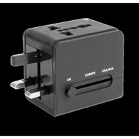 LOGiiX - World Traveler Adaptateur de voyage chargeur USB (2023) - Noir-Le World Traveler USB vous permet de recharger vos appareils dans plus de 150 pays