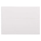 JAM Paper Enveloppes d'invitation Strathmore A7 - 5,25 x 7,25 po - Lin blanc brillant - paquet de 50-Enveloppes en papier de lin blanc brillant
