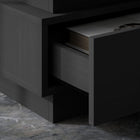 HOMCOM - Table de chevet avec station de recharge et lumière LED - noir-Assemblage requis 