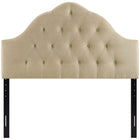 Modway - Sovereign Tissu rembourré Tête de lit Queen, Beige-Rembourrage en polyester doux