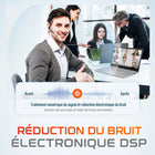 Delton - Casque d'ordinateur Bluetooth sans fil 95X avec réduction de bruit, compatible MS Teams, noir-Le casque sans fil USB est équipé d'un microphone antibruit qui garantit une communication claire en réduisant efficacement les bruits de fond.