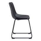 Zuo - Smart Chaise de salle à manger - Noir - Ensemble de 2-Dimensions: 21,3 po L x 18,7 po L x 31,3 po H