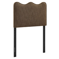 Modway - Athena Rayé Tissu tapis Tête de lit jumelée, Bande de Terre-Rembourrage en tissu semblable au lin