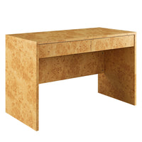 Modway - Hudson Bois de burl à deux tiroirs Bureau - Naturel-Bureau moderne