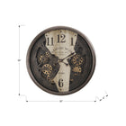 Monarch Specialties - Horloge - 30 po Rond - Horloge Murale - Mécanisme D'Engrenage - Brun - Transitionnel-Les engrenages métalliques fonctionnels produisent un mouvement à quartz qui ne fait pas tic-tac pour un chronométrage précis sans distractions bruyantes