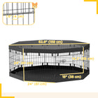 PawHut - Parc pliable pour chien 8 panneaux avec tapis de sol et housse - 24 po L-Montage et rangement faciles pour une portabilité pratique