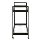 Hudson&Canal - Chariot-bar Cooper 33" de largeur - Bronze noirci-Nettoyer avec un chiffon doux et sec, sans produits chimiques agressifs ni produits de nettoyage abrasifs