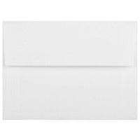 JAM Paper Enveloppes d'invitation Strathmore A6 - 4,75 x 6,5 po - Lin blanc brillant - paquet de 50-Lin blanc brillant
