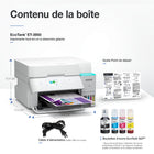Epson - Imprimante multifonction couleur sans fil EcoTank ET-3950 à réservoirs d’encre géants – Blanc-Impression mobile sans fil: impression mobile améliorée à l’aide de l’application Epson Smart Panel, qui offre la commodité de l’impression et de la numérisation depuis un appareil intelligent. prise en charge de l’application d’impression Apple AirPrint