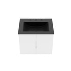 Modway - Vitality 24" Vanette de salle de bain - Blanc Noir-Portes à fermeture douce
