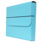 JAM Paper - Mallette de transport pour dossiers épais avec bande élastique - 10 x 1 1/4 x 13 1/4 - Bleu ciel-Un excellent portfolio professionnel à utiliser à la maison, en classe, au bureau ou en déplacement