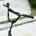 Aosom - Trottinette de rue pour jeunes avec roue gonflable de 16 po, doubles freins - noir-Guidon recouvert de matière souple pour une prise en main plus confortable 