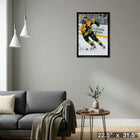 Charlie McAvoy 20x29 Boston Bruins - Toile encadree - 22" x 31"-Prêt à accrocher - livré entièrement assemblé