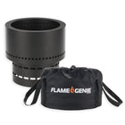 Flame Genie - Foyer à granulés avec fourre-tout - Galvanisé noir-Détendez-vous l’esprit tranquille en sachant que la poêle à cendres de Flame Genie capture les cendres et assure la sécurité. Quand le feu s’éteint, il est éteint -- il n’y a pas de souci de combustion spontanée ! Fabriqué aux États-Unis.