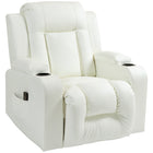 HOMCOM - Fauteuil de massage 8 points pour salon - blanc crème-Zones ciblées dans le dos, les lombaires, les cuisses et les jambes. Réglez 8 modes de massage et une durée de massage de 15 min à 30 min