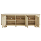 Modway - Overture Ovale 63 po Faux travertin Meuble TV, Travertin-Assemblée requise