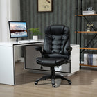 Vinsetto - Fauteuil de bureau exécutif à hauteur réglable avec roulettes pivotantes et accoudoirs - noir-Hauteur d’assise réglable pour s’adapter à votre bureau ou à vos habitudes d’assise