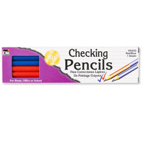 Charles Leonard - Crayons de pointage - Paquet de 12-Couleur : Rouge et bleu