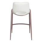 Zuo - Desi Tabouret de comptoir - Blanc/Noyer - Ensemble de 2-6