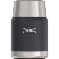 Thermos - Pot alimentaire Thermos ICON avec cuillère, 470 ml, granite-Technologie d’isolation sous vide ThermosMC offrant une rétention maximale de la température