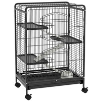 PawHut - Cage à 4 niveaux pour lapin, cochon d’Inde, furet, rat, hamster - 24 po L x 17 po l x 37 po H-Idéal pour une variété de petits animaux, y compris lapin, furet, chinchilla et autres petits animaux de taille similaire 