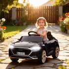 Qaba - Voiture RC électrique Audi Q8 sous licence 12V pour enfants - noir-Équipé de deux phares, d’un klaxon et de musique pour un jeu réaliste 