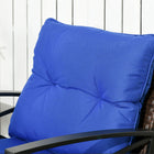 Outsunny - ensemble de 3 pièces fauteuils à bascule avec coussins rembourrés-Housses de coussins de dossier avec finition cloutée pour un style élégant (ne peuvent pas être retirées ni lavées) 
