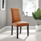 Modway - Parcel Restauration Imitation cuir Fauteuil d’appoint - Tan-Touches de moulures de tête de clous